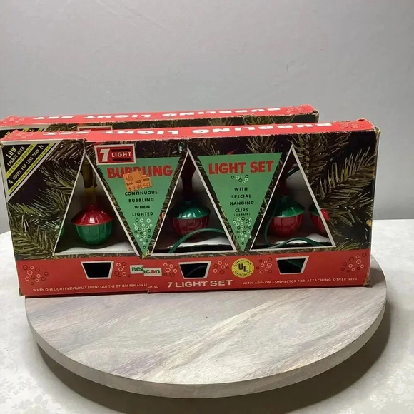 Vintage Beacon 7 Light Candle Light Set Lot of 2